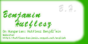 benjamin hutflesz business card